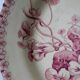 Set of 4 flat plates in Iron Earth, Gien "Capucines" model, late 19th century