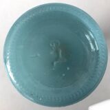 Vase verre bleu