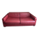 Red genuine cowhide convertible sofa