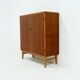 Armoire scandinave bicolore en teck et bouleau avec tiroirs des années 1960