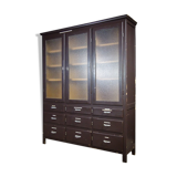 Medical display cabinet with drawers 1950