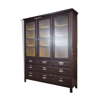 Medical display cabinet with drawers 1950