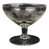 Set of 7 crystal champagne glasses