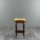 Louis XVI style gueridon in mahogany and gilded bronze, 20th century