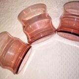 Lot 6 glasses with vintage water pink 50s