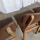 Vintage stol kamnik dining chairs (set of 4): mid-century leather seat