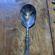 Dessert cutlery service consisting of 11 pieces hallmark 800 worked old and collector