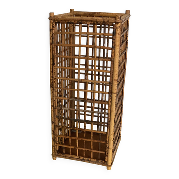 Wicker rattan umbrella stand CIRCA 1970