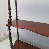Old shelf to hang or lay in walnut and turned wood
