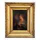 18th Century Framed Painting of a Couple Sharing a Drink