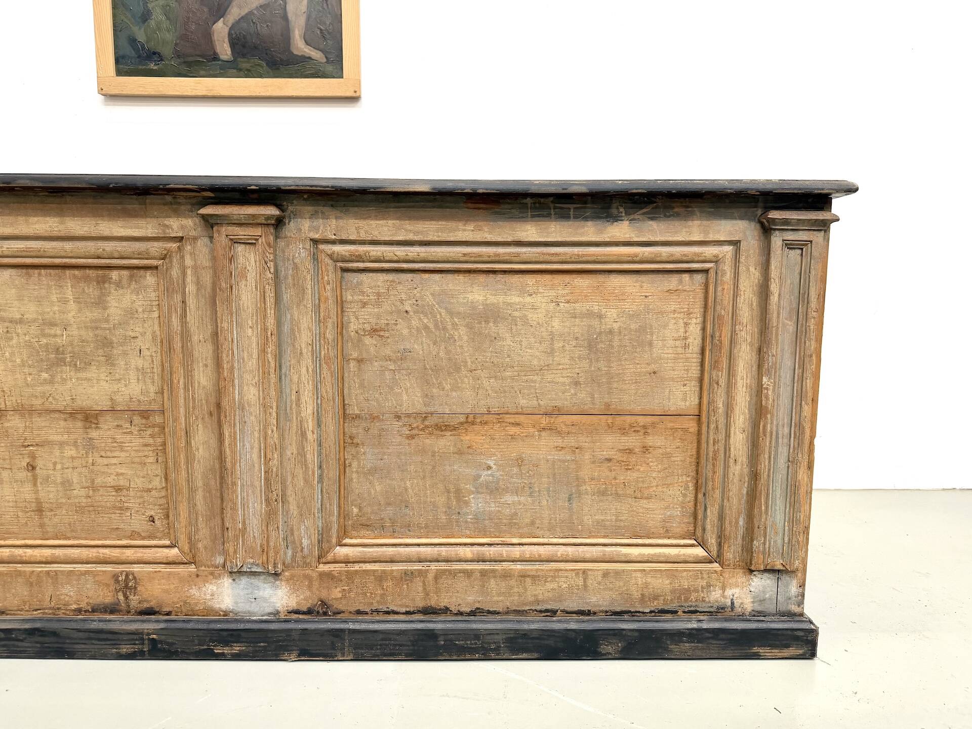 Large Antique Pine Trading Counter
