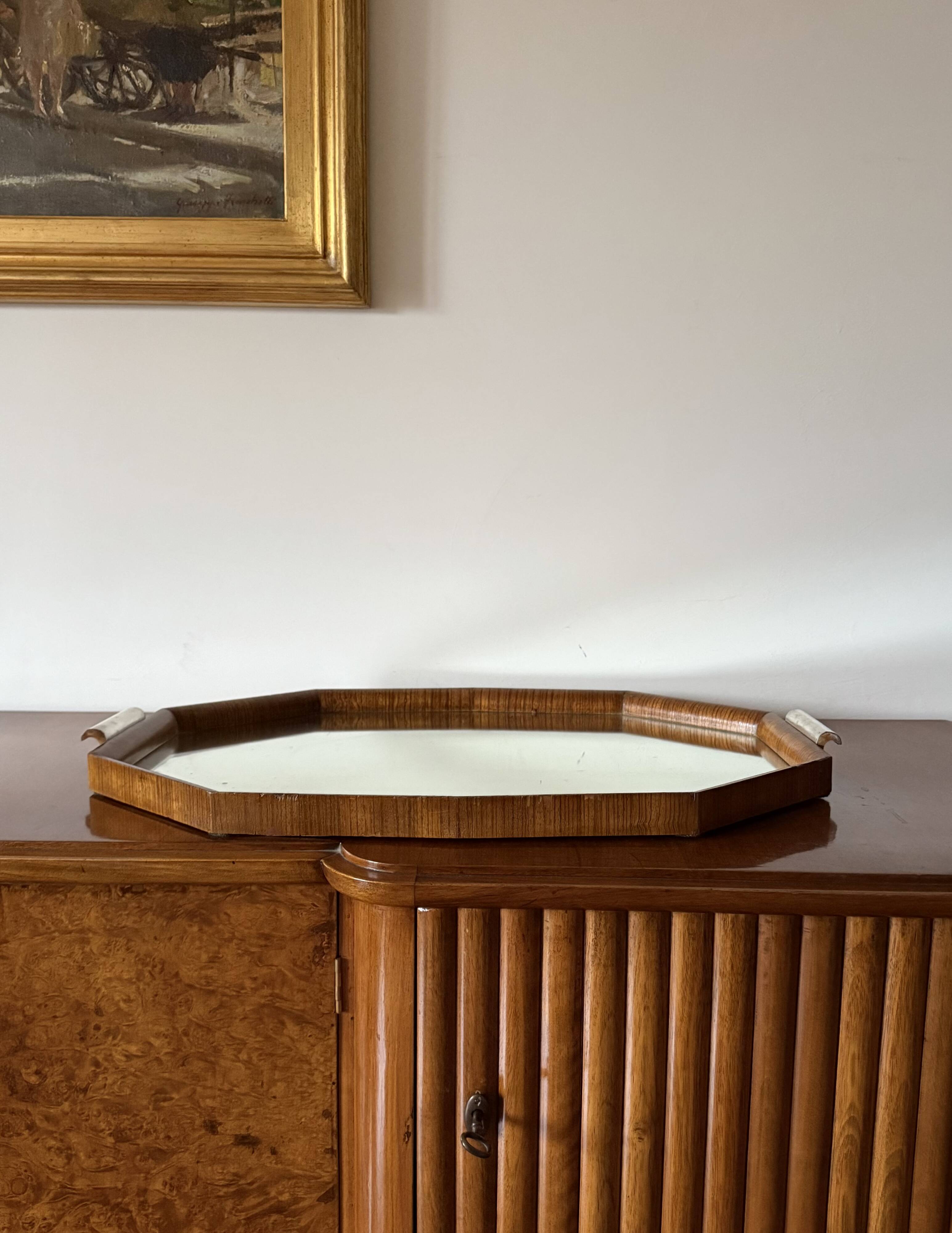 Great modern mirror tray, Brazil 1960s