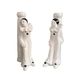 Pair of Pierrot candlesticks in earthenware - 1980s