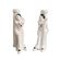 Pair of Pierrot candlesticks in earthenware - 1980s
