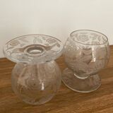 2 Baccarat “Fontenay” crystal liqueur glasses