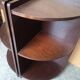 Pair of art deco style mahogany corner cabinets