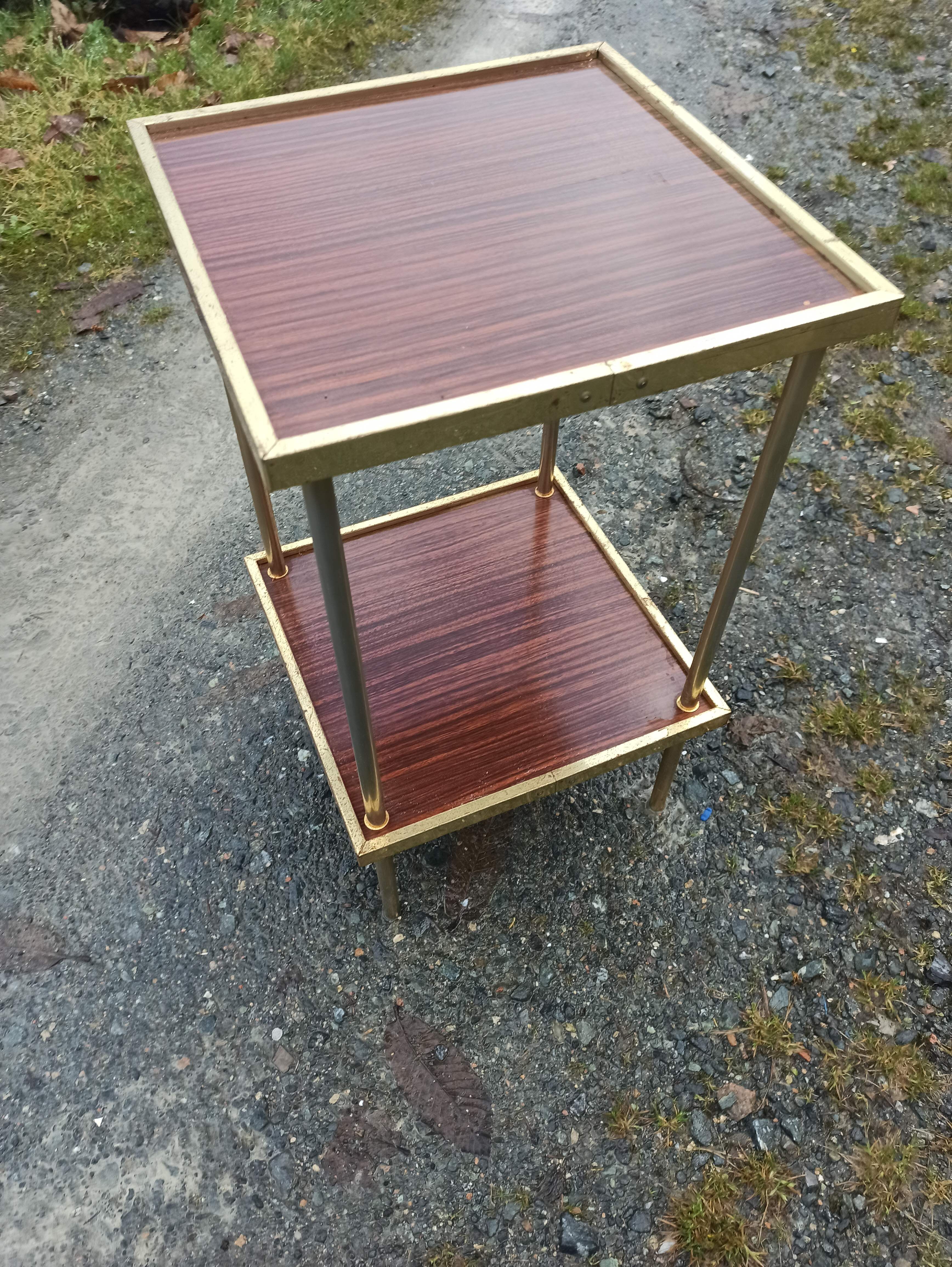 Gold chrome formica shelf harness