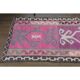 1970s Vintage Turkish Hand-Knotted Wool Cotton Pink Runner Rug 98x303