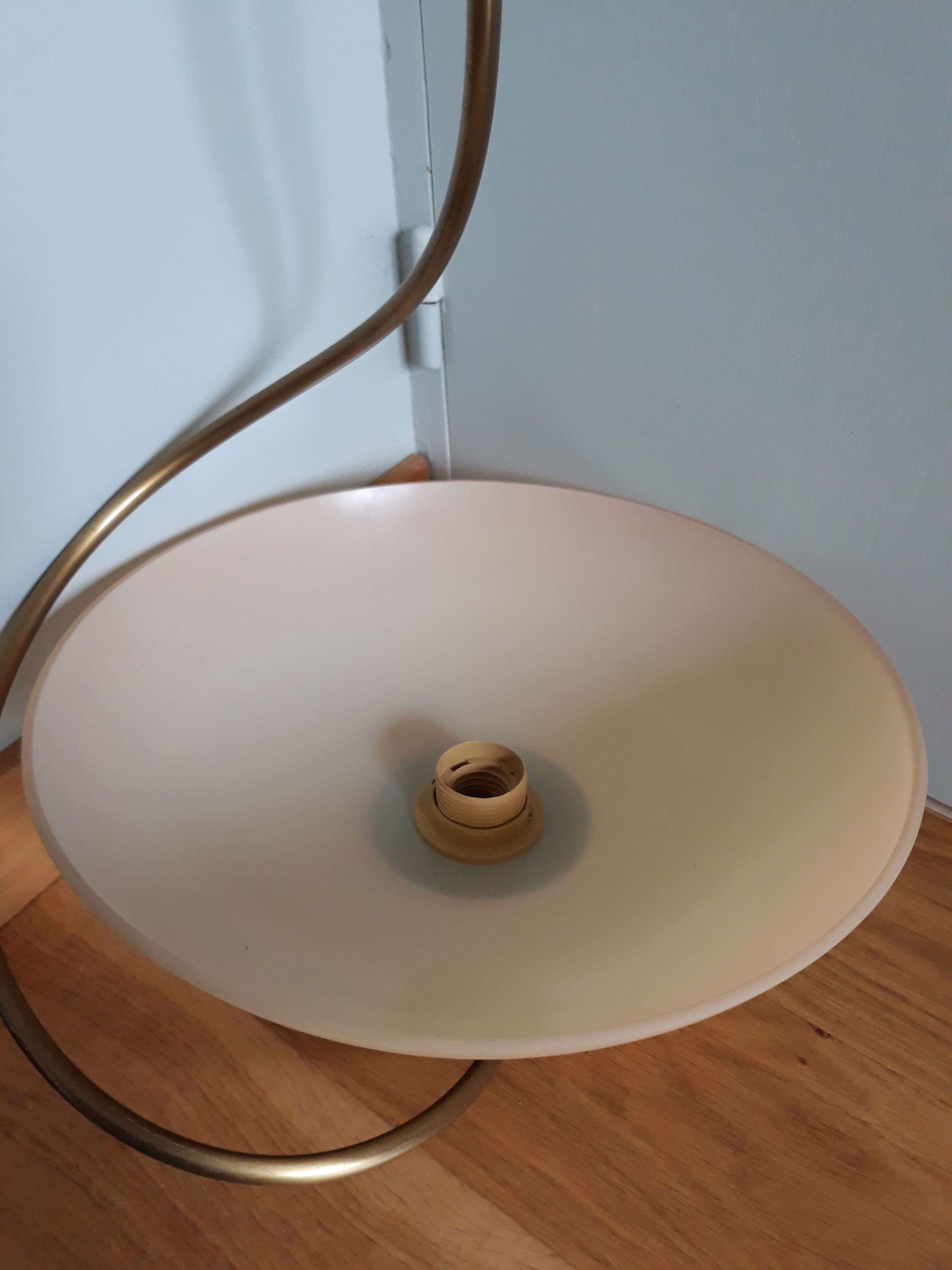 Ceiling lamp of brand c.v.l. model cogolin glass and brass