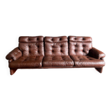 Vintage Scandinavian leather sofa