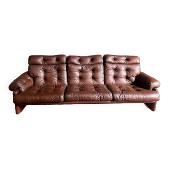 Canapé scandinave vintage en cuir