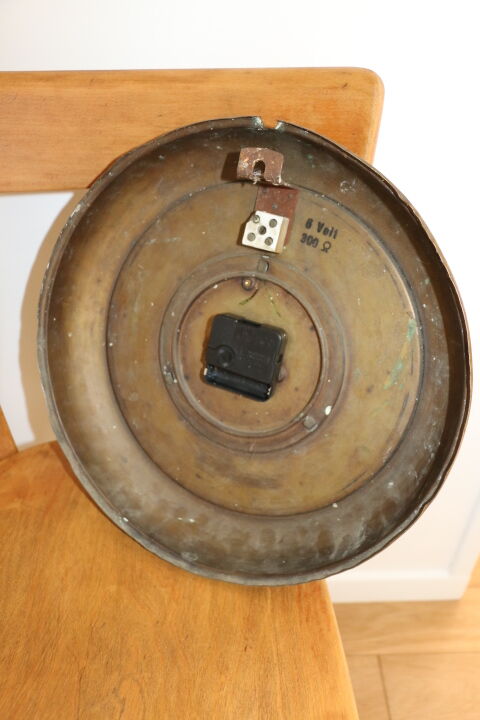 Brass wall clock 1950