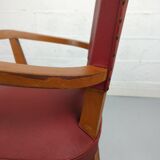 Vintage red bridge chair