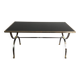 Table basse en acier brossé et laiton. Maison Jansen