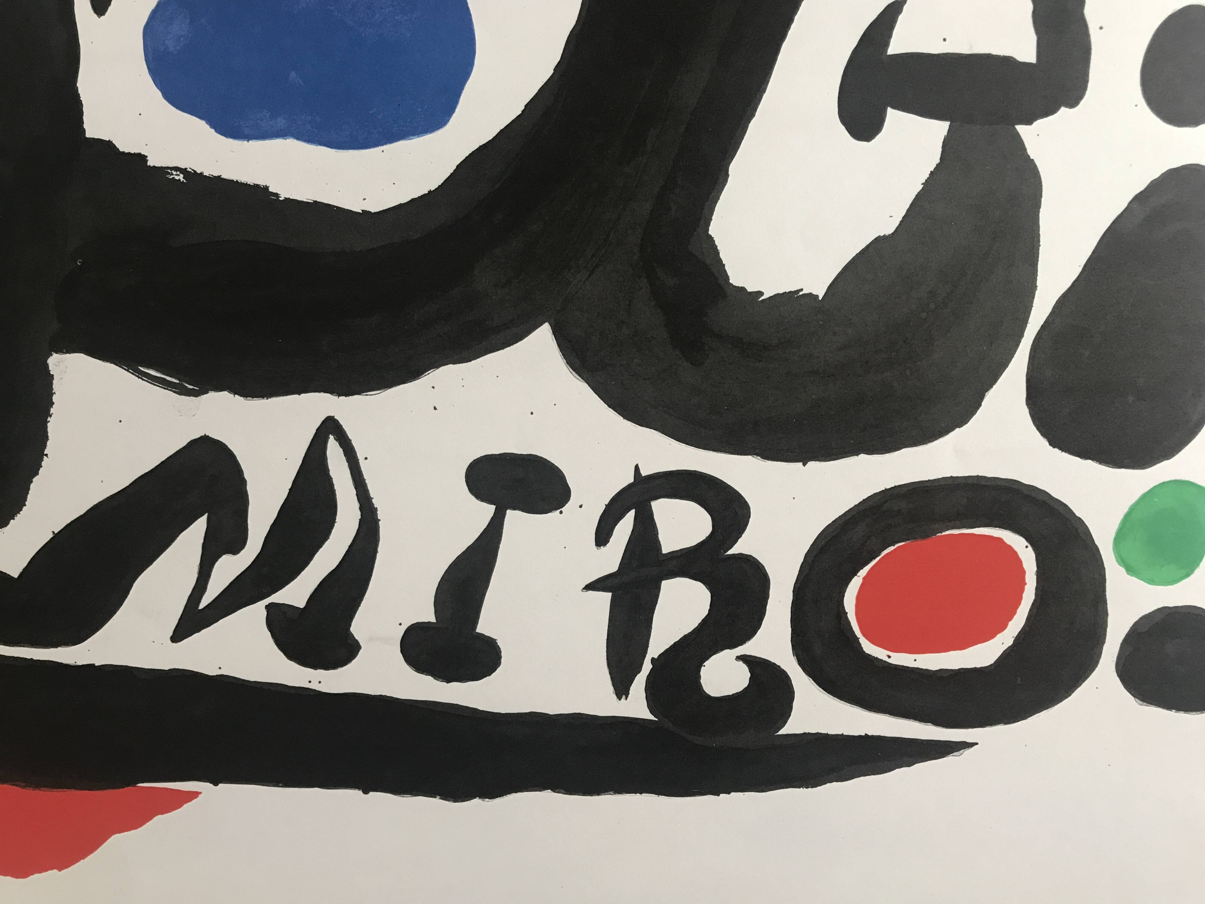Joan MIRO: Original lithograph poster Fondation Maeght, 1968