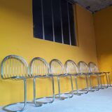 6 designer wired chairs vintage 1970