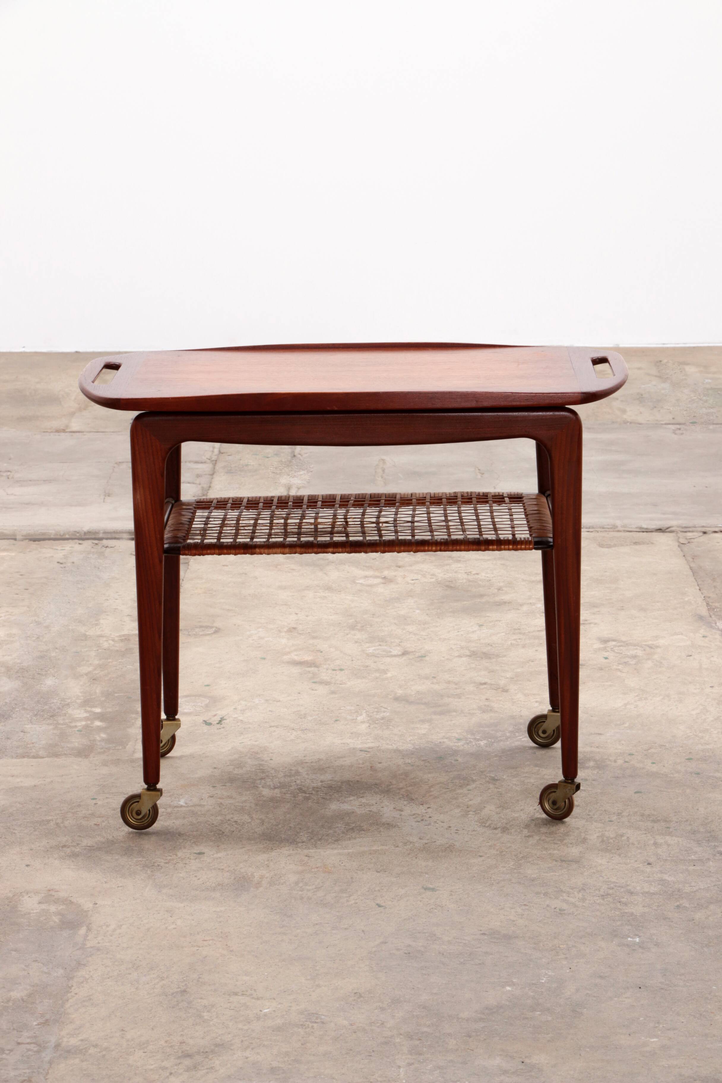 Poul Jensen Trolley teak made by Selig,1960 denmark.