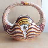 Vintage earthenware basket for Henriot Quimper