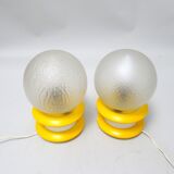 Paire de lampes boule années 60