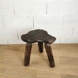 Tabouret tripode brutaliste