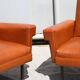 Pair of armchairs in skai, 20th century