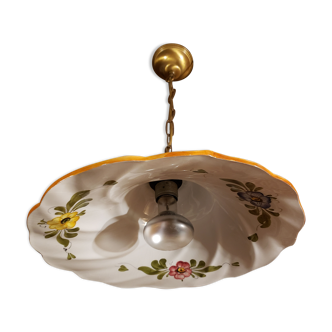 Vintage earthenware pendant lamp Ø40