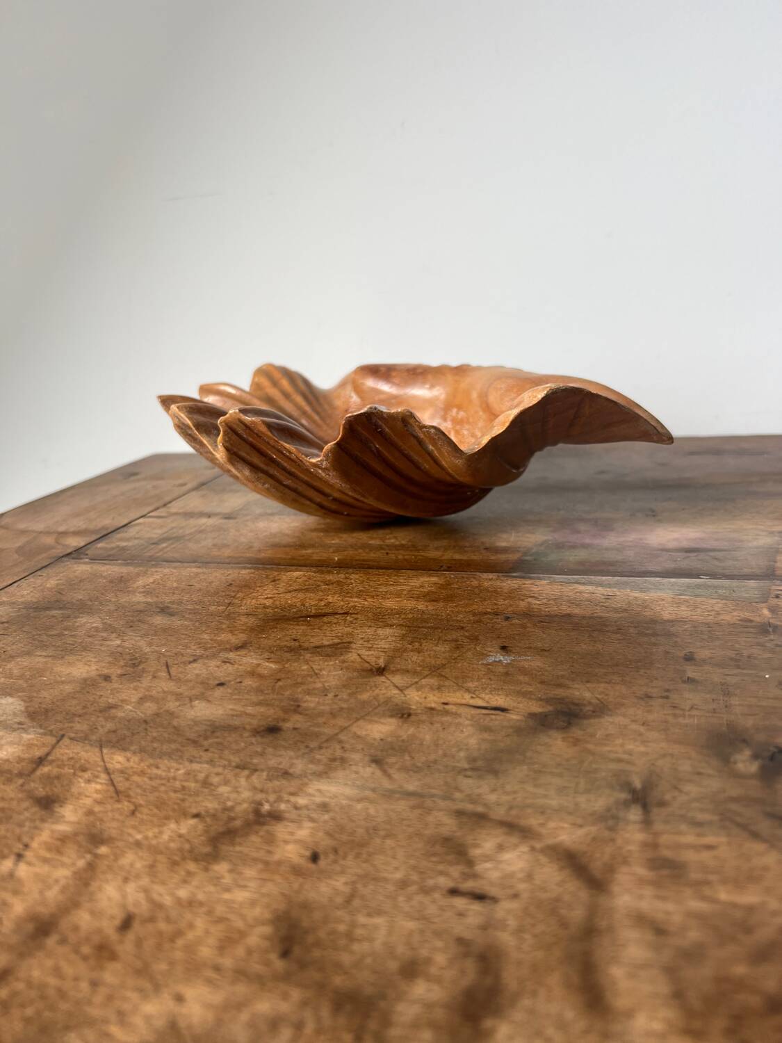 Wooden holy water font