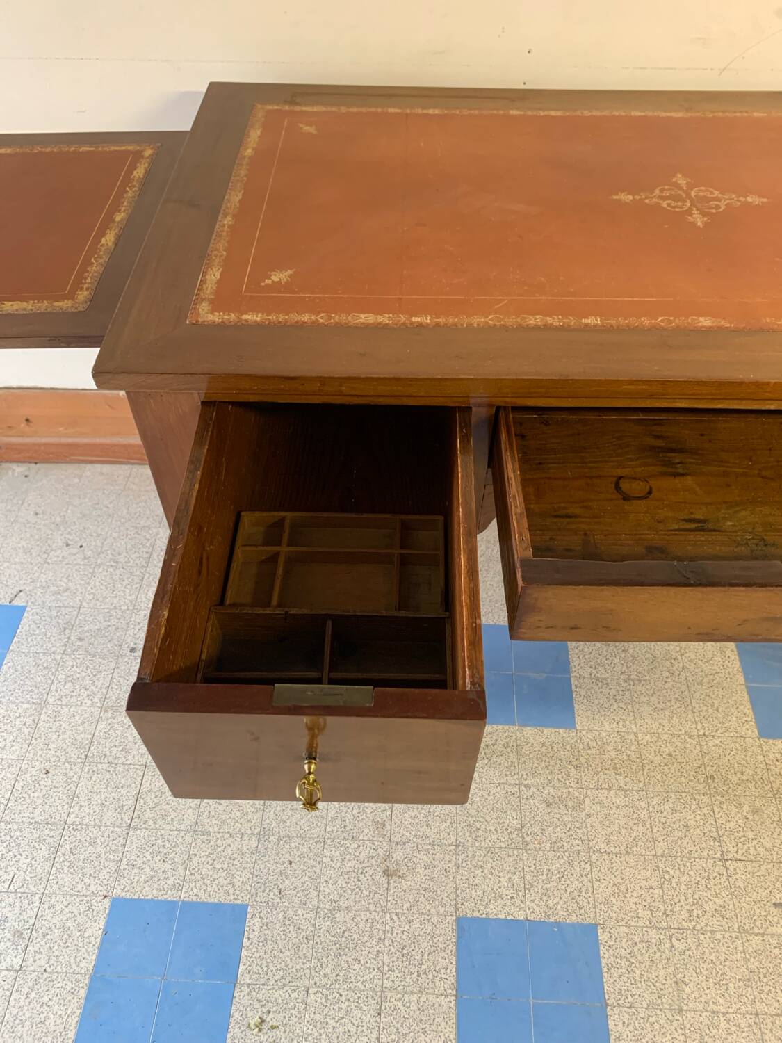 Louis XVI style mahogany desk