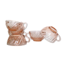 6-cup set of pink glass Rosaline