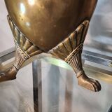 large brass vase empire style art nouveau 1880 to 1910, 60x20 beautiful condition for its age