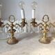 Paire de girandoles anciennes en bronze, vers 1900.