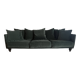 Lazare 5-seater sofa AMPM in cedar green velvet