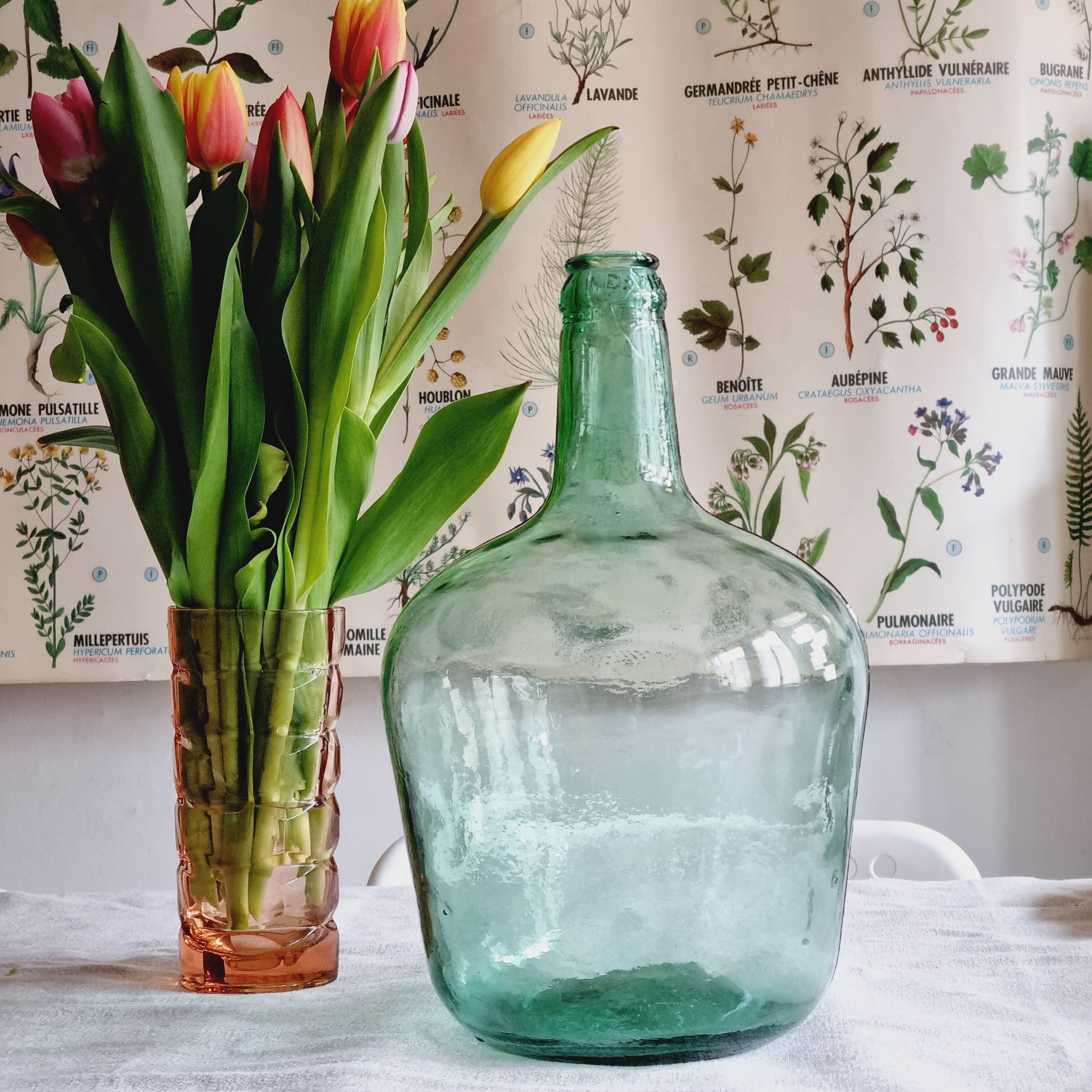 Viresa in green glass demijohn  5 liters