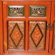 Vintage Chinese lacquered buffet decorated with gold leaf.