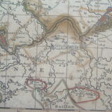 Carte ancienne xvii province de namur belgique par visscher, comitatus namurci, atlas minor, cadre