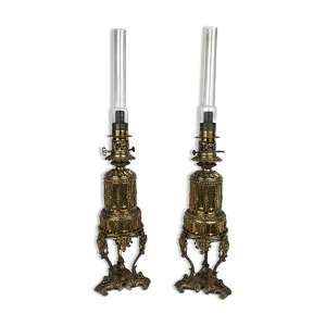 Paire de grandes lampes