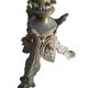 Coppia Candelabri d'Altare Antichi in BRONZO Stile Neogotico H 60 cm