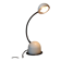 1980s Italian Desk Lamp – Sculptural Gooseneck Design with Dome Shade