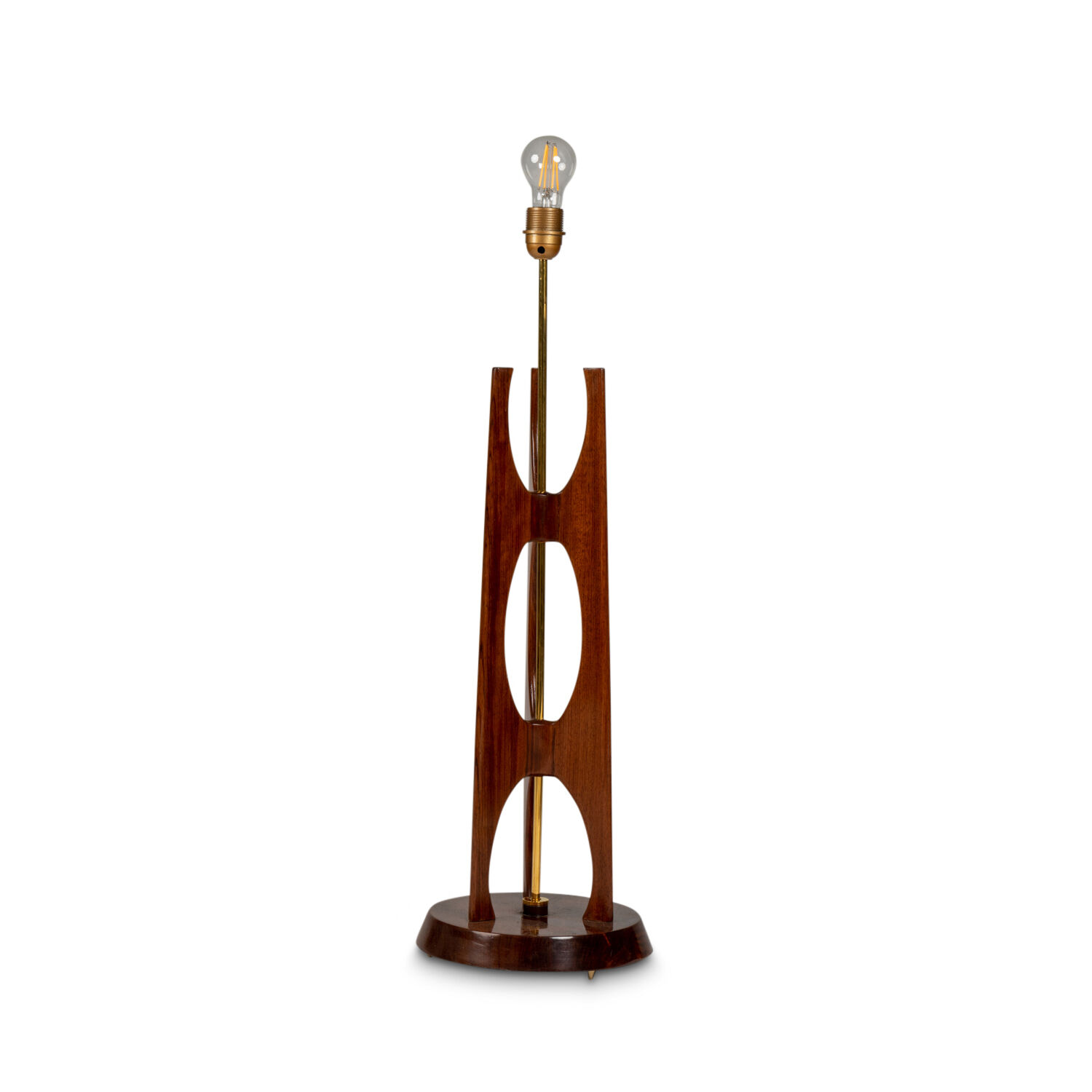 Teak and brass lamp, 1960s
