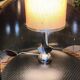 Chrome-plated metal lamp circa 1970